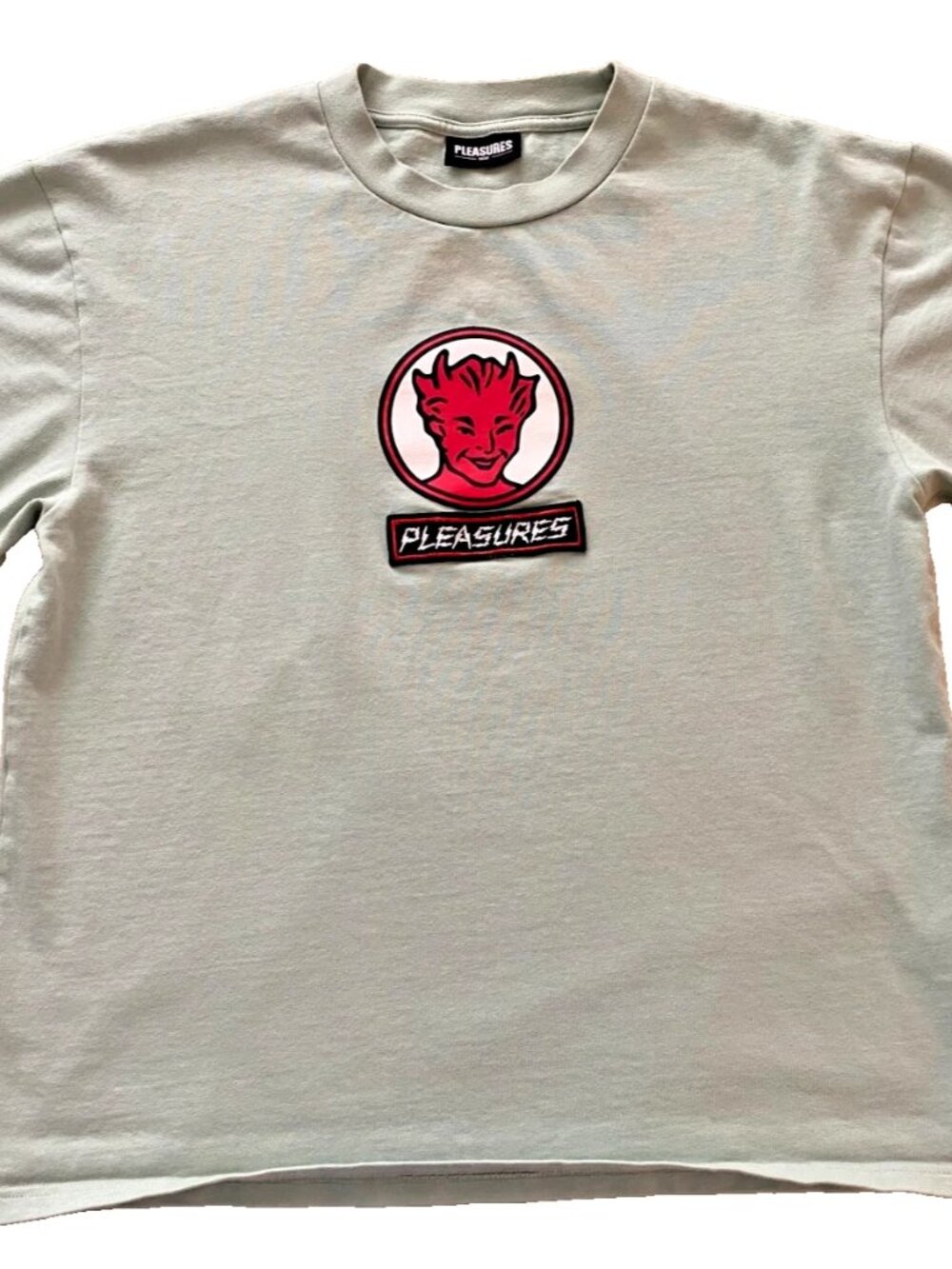 PLEASURES Devil Cross-Knit Heavyweight T-Shirt